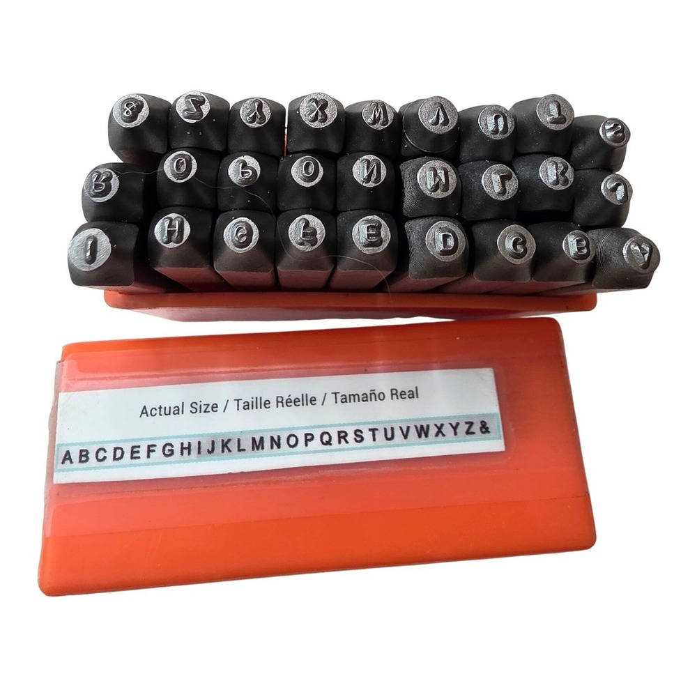ImpressArt Uppercase Alphabet Metal Stamp Set A-Z & Symbols 3mm Steel Stamps K2